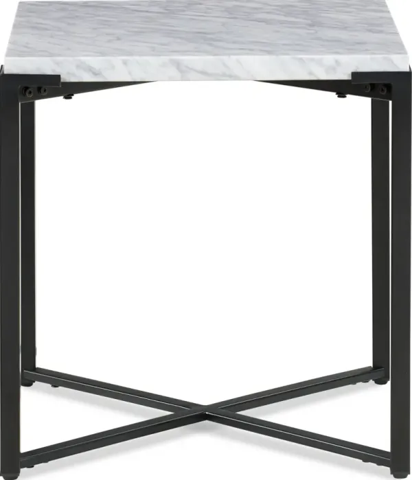 Saxon End Table in Matte Black