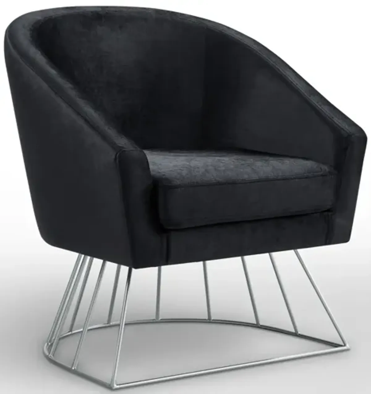 Inspired Home Glenda Velvet Accent Chair