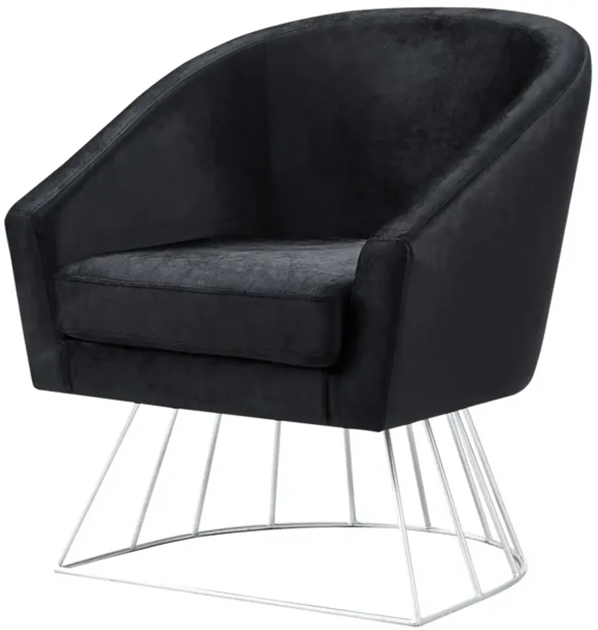 Inspired Home Glenda Velvet Accent Chair