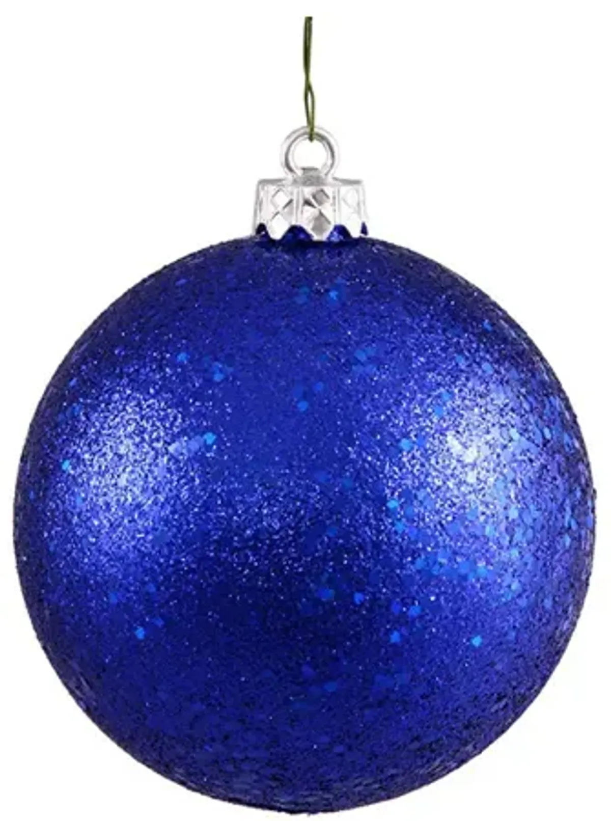 Holographic Glitter Lavish Blue Shatterproof Christmas Ball Ornament 4" (100mm)
