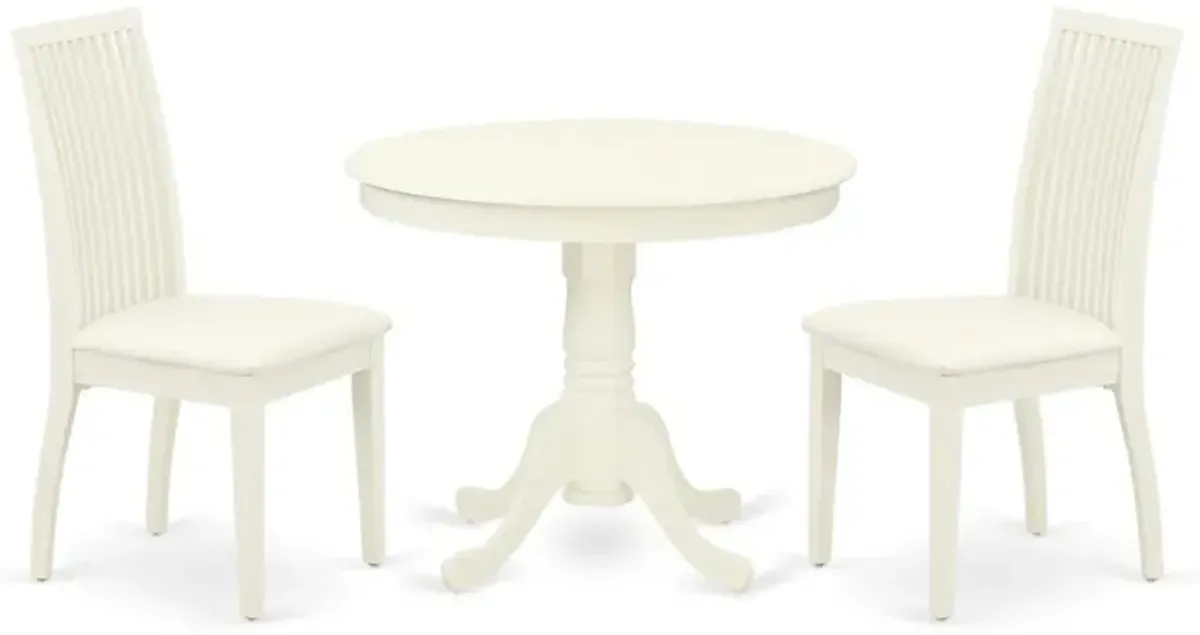 Dining Room Set Linen White, ANIP3-LWH-C