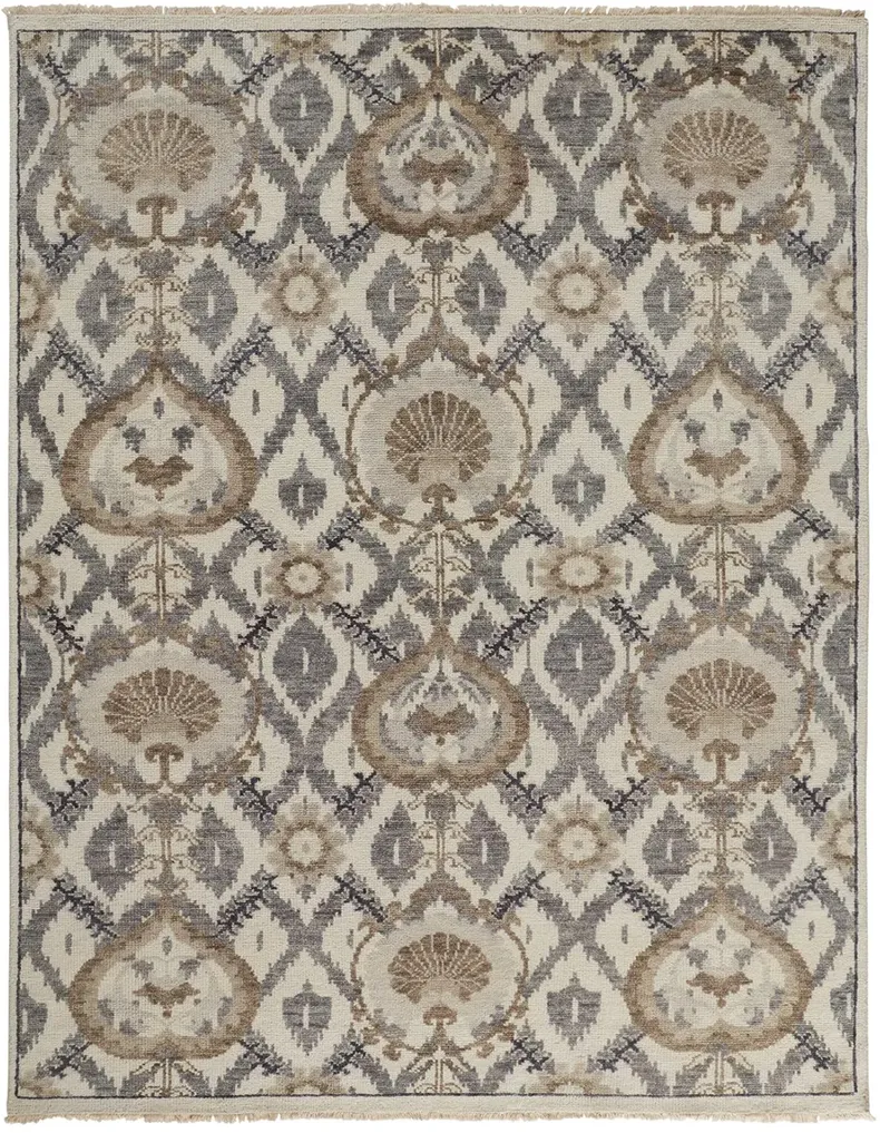 Beall 6712F Ivory/Gray/Taupe 2'6" x 8' Rug