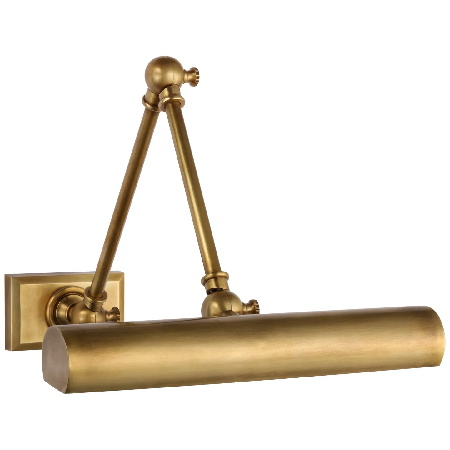 Cabinet Maker 12" Double Library Light in Antique Brass