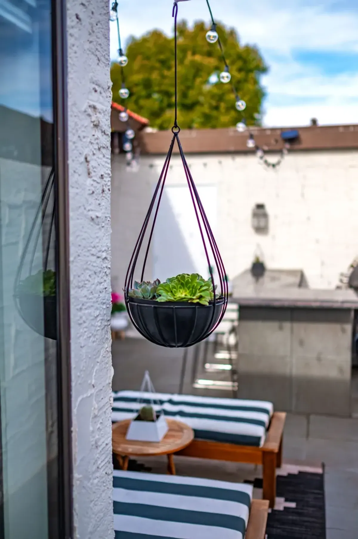 Raindrop Planters-set of 2 (small + large)-matte black