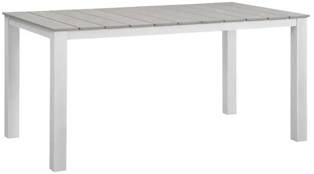 Junction 5 Piece Outdoor Patio Dining Set - Gray White