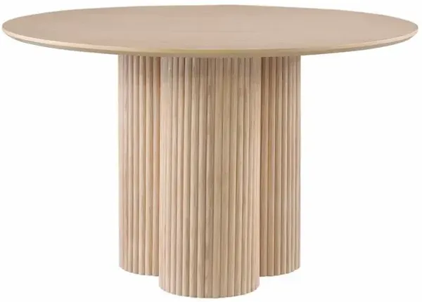 Cato Light Oak Round Dining Table