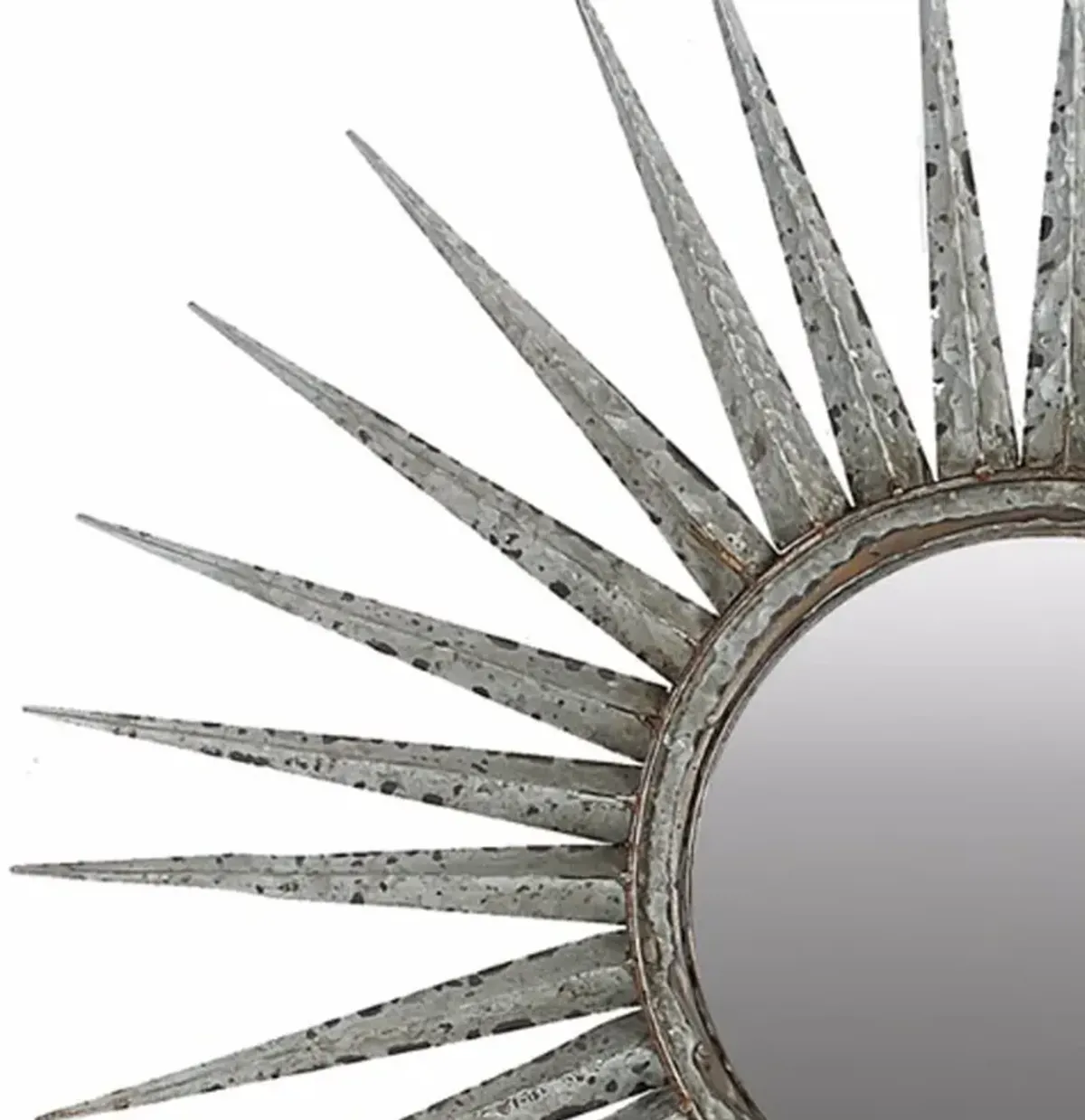 Distressed Sun inspired Mirror - Benzara