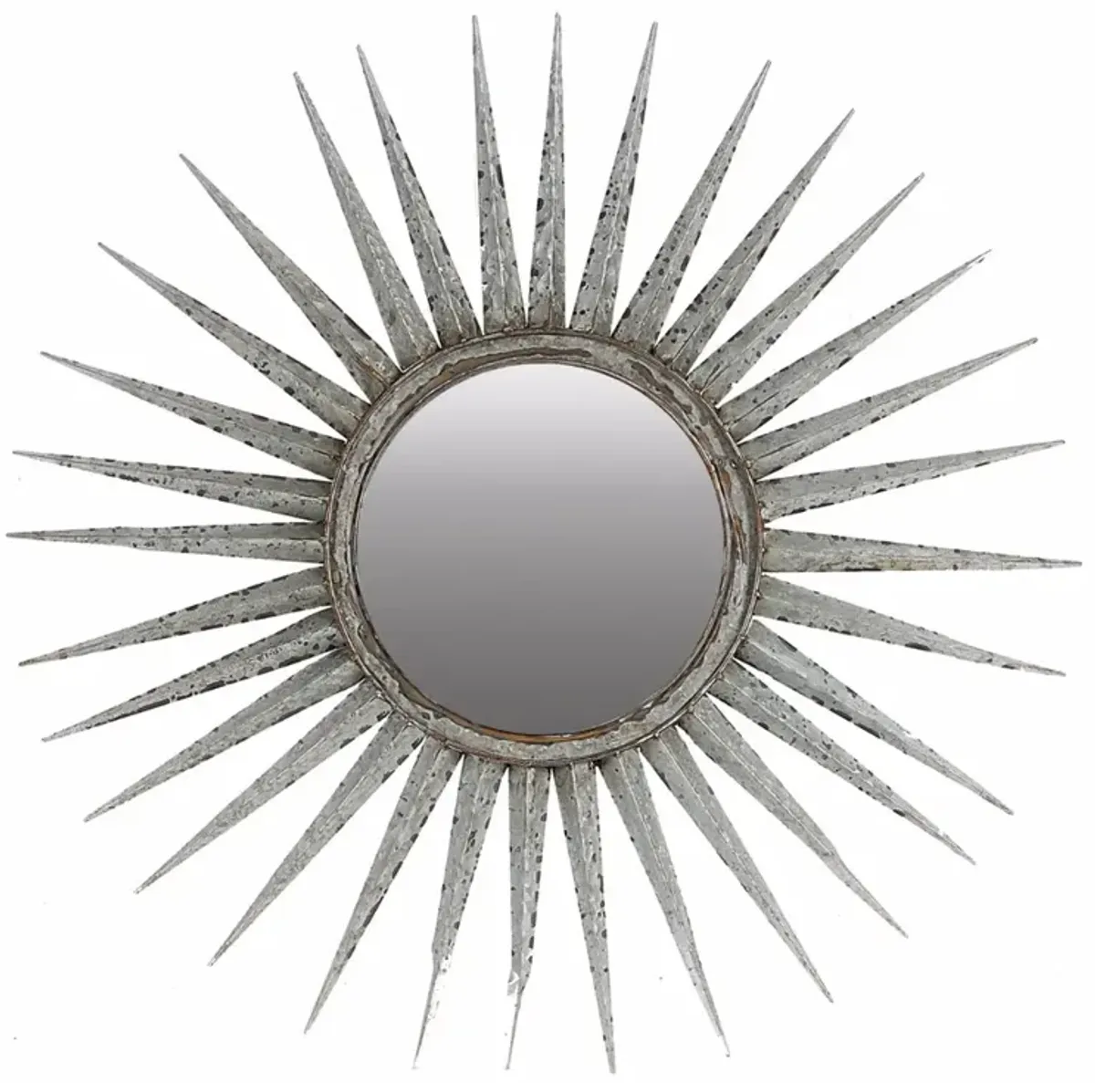 Distressed Sun inspired Mirror - Benzara