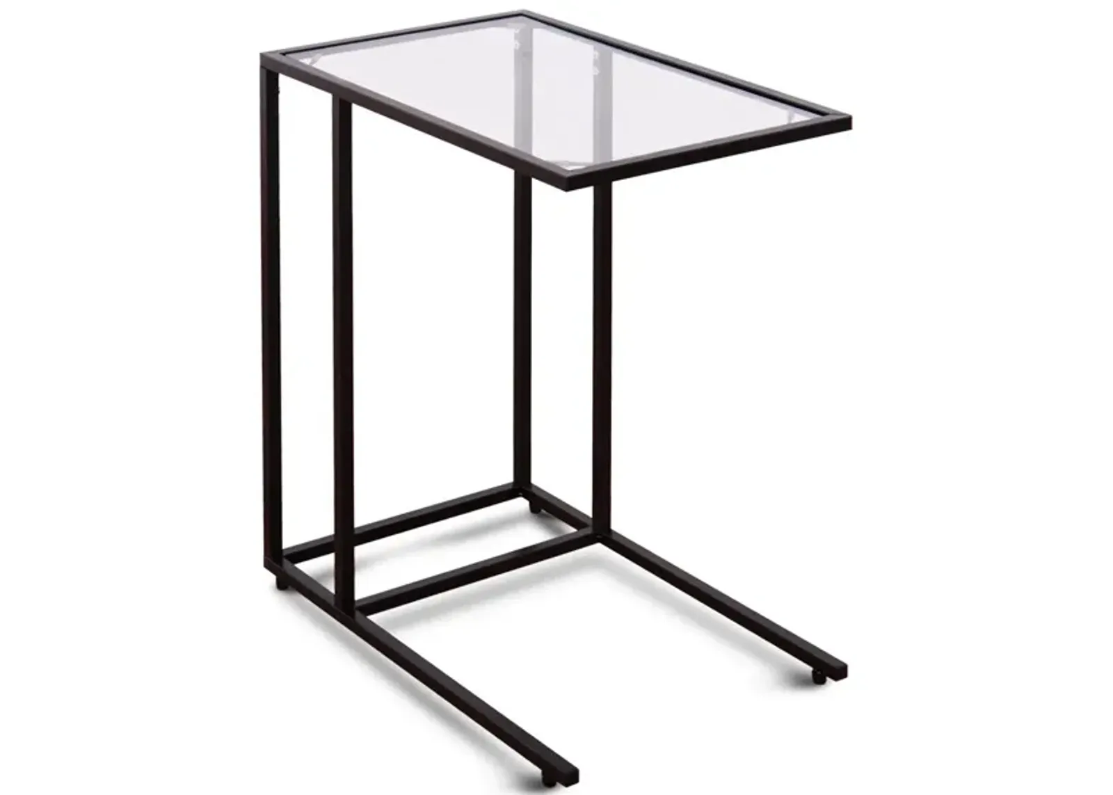 Sofa End Table Coffee Side Table with Glass Top