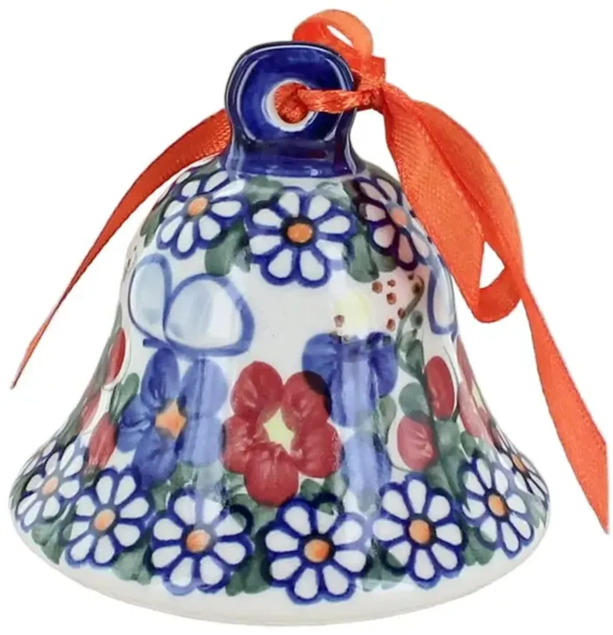 Blue Rose Polish Pottery Holidays Medium Bell