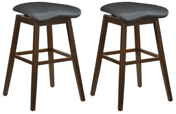 Swivel Counter Stools Set of 2 – Padded Seat with Footrest and Ergonomic Back