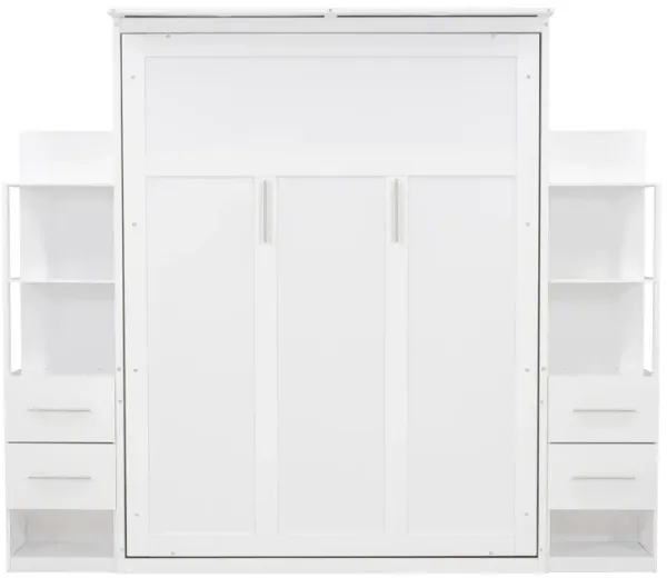 Merax Cabinet Murphy Bed  with LED Lights