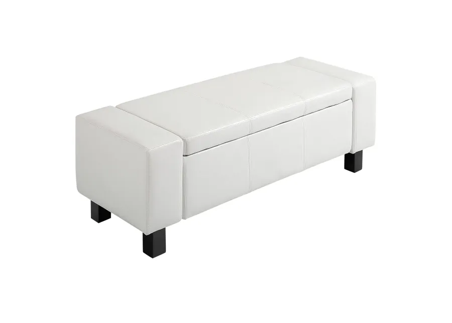 42� Bedroom Ottoman Storage Bench Footstool Organizer Closet Entryway PU