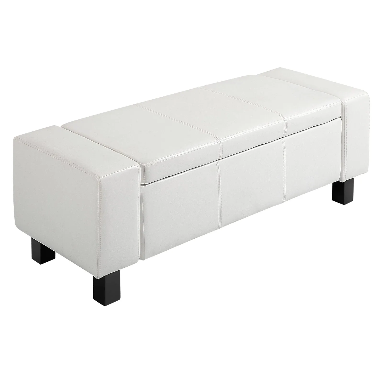 42� Bedroom Ottoman Storage Bench Footstool Organizer Closet Entryway PU