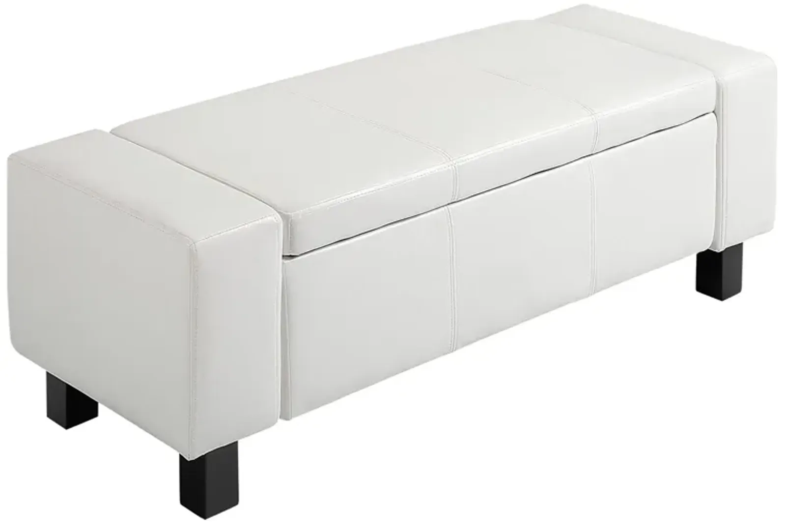 42� Bedroom Ottoman Storage Bench Footstool Organizer Closet Entryway PU