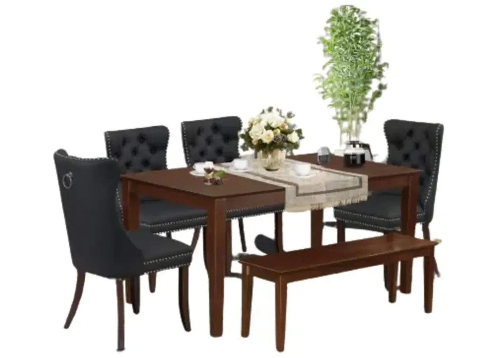 6 Piece Dinette Set Consists of a Rectangle Dining Room Table