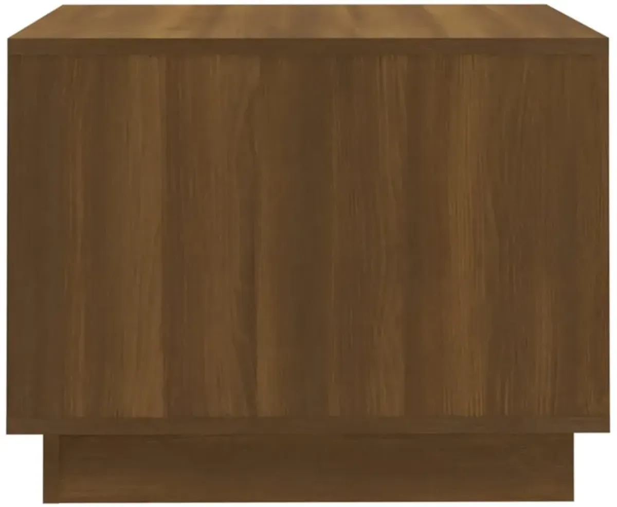 vidaXL Coffee Table Brown Oak 21.7"x21.7"x21.7" Chipboard