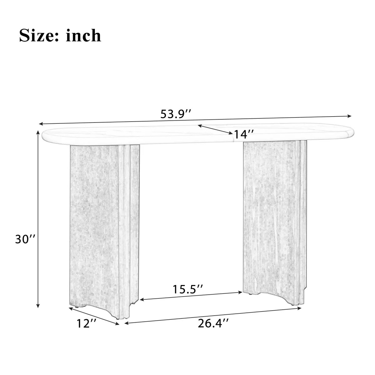 Merax Rustic Console Table for Entrance and Living Room