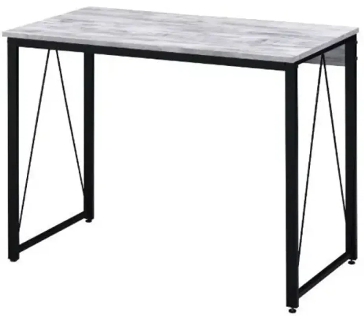 Zaidin Writing Desk, White & Black Finish 92604