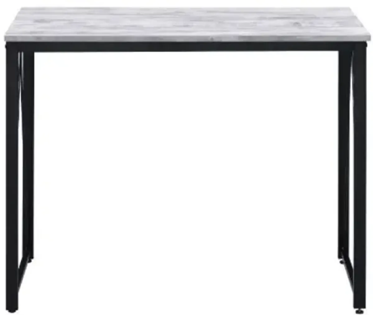 Zaidin Writing Desk, White & Black Finish 92604