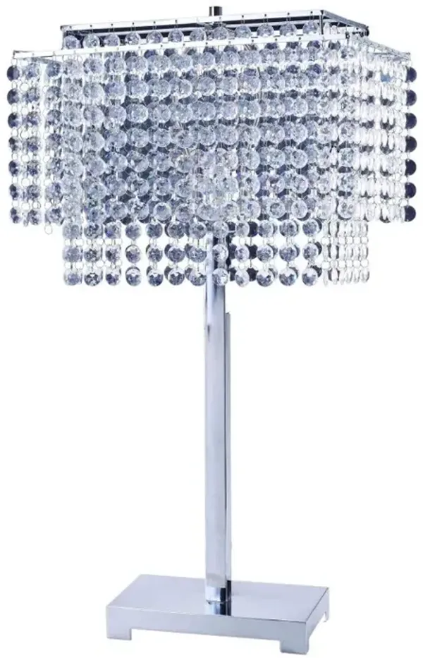 Hivvago Bling Glam Faux Crystal Rectangular Table Lamp