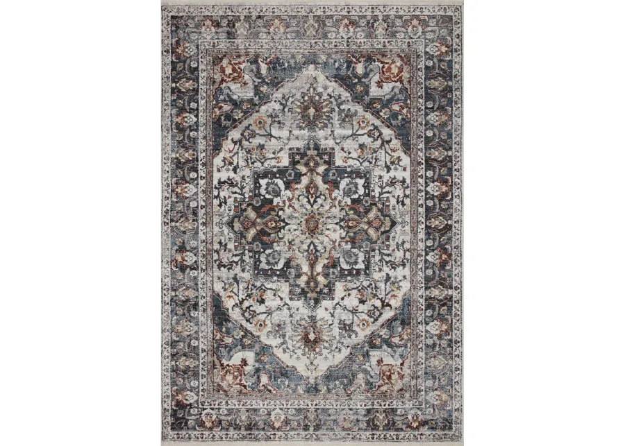 Samra Ivory/Denim 9'6" x 13'1" Rug