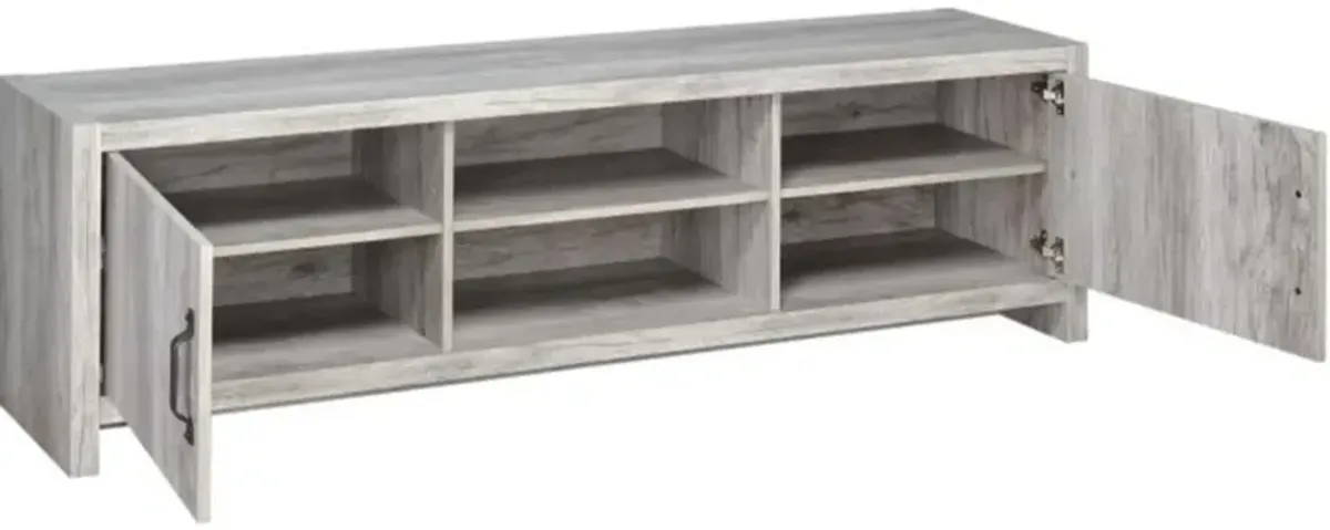 Marvelous driftwood tv console, Gray - Benzara