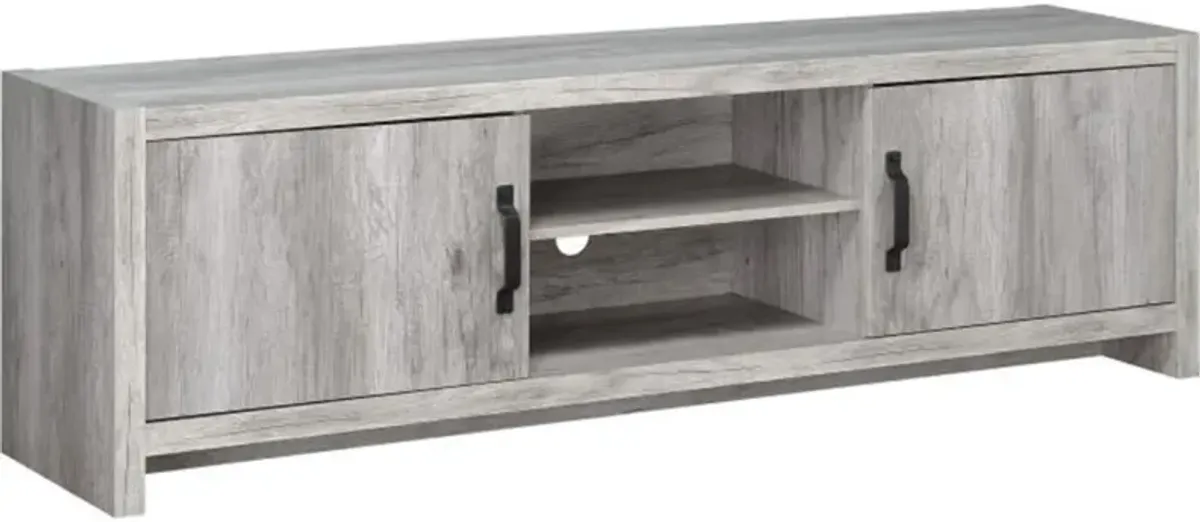 Marvelous driftwood tv console, Gray - Benzara