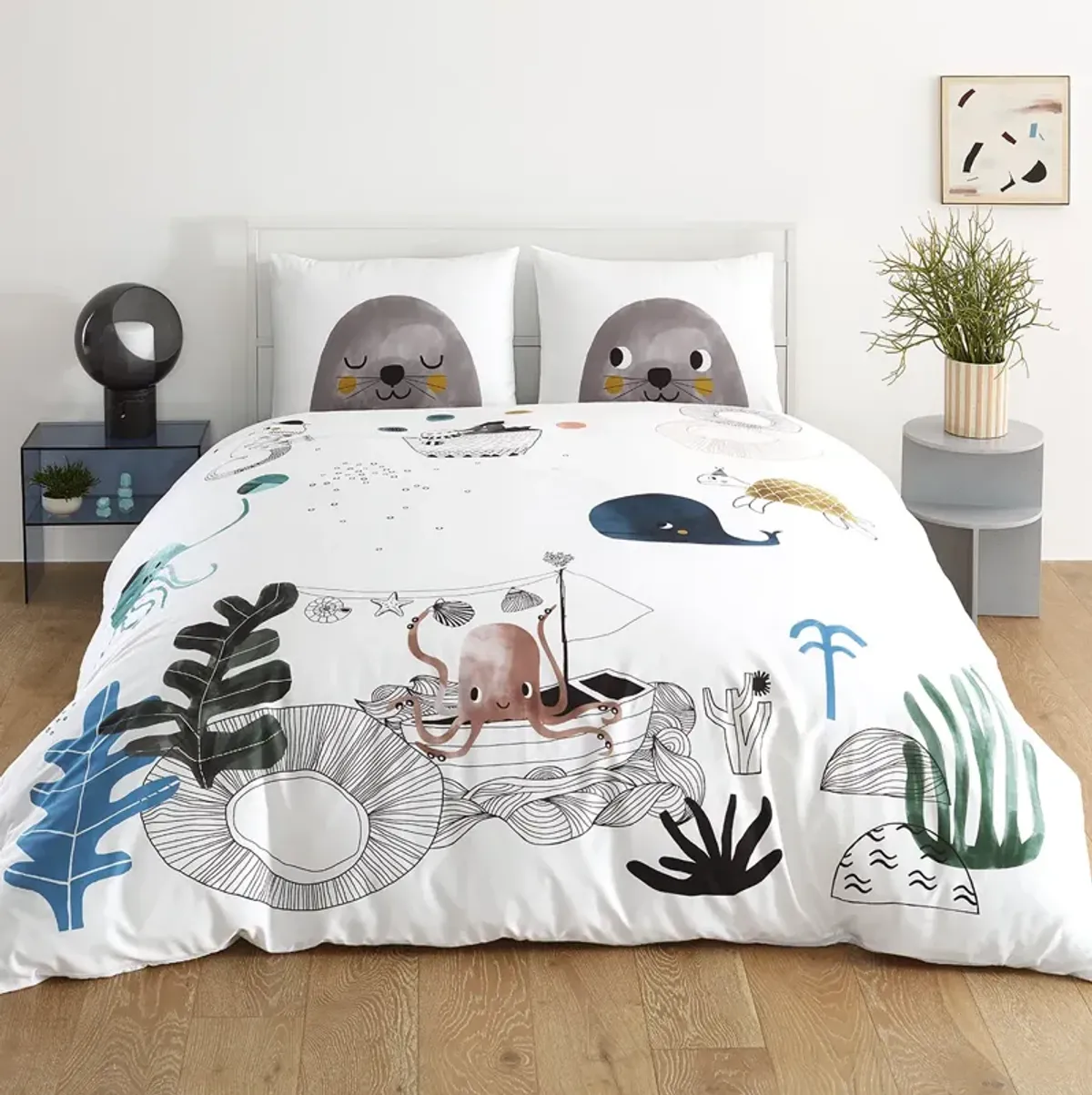 Underwater Love 100% Cotton Duvet & Pillowcase Set - Twin