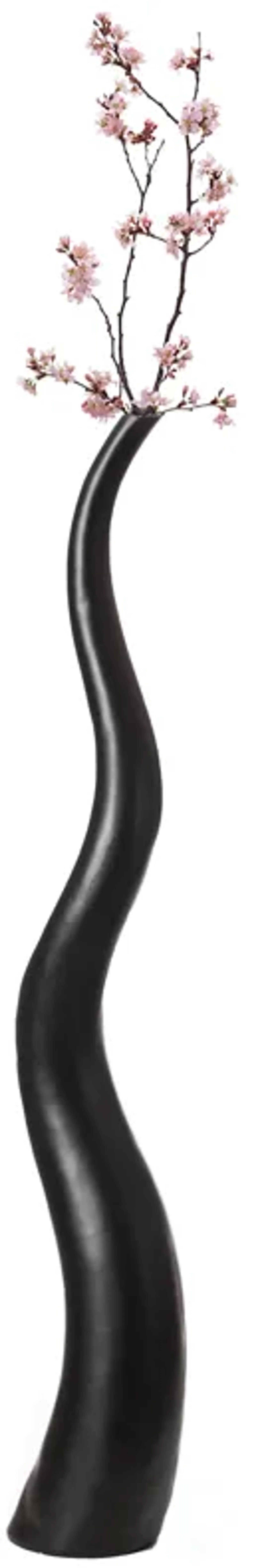 Uniquewise 51" Tall Animal Horn Shape Floor Vase: Elegant Ceramic Black Accent for Entryway, Dining, or Living Room Decor - Distinctive Antler Design, Adding Nature-Inspired Charm to Your Home