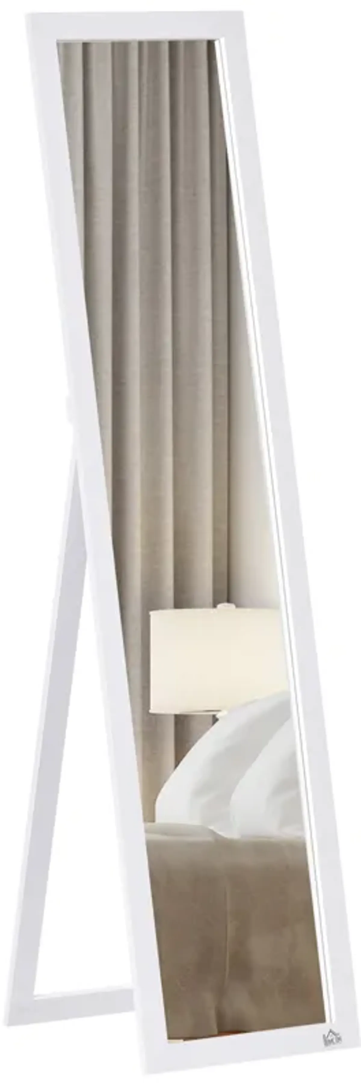 White Full-Length Mirror: Floor Standing or Wall-Mounted Rectangle