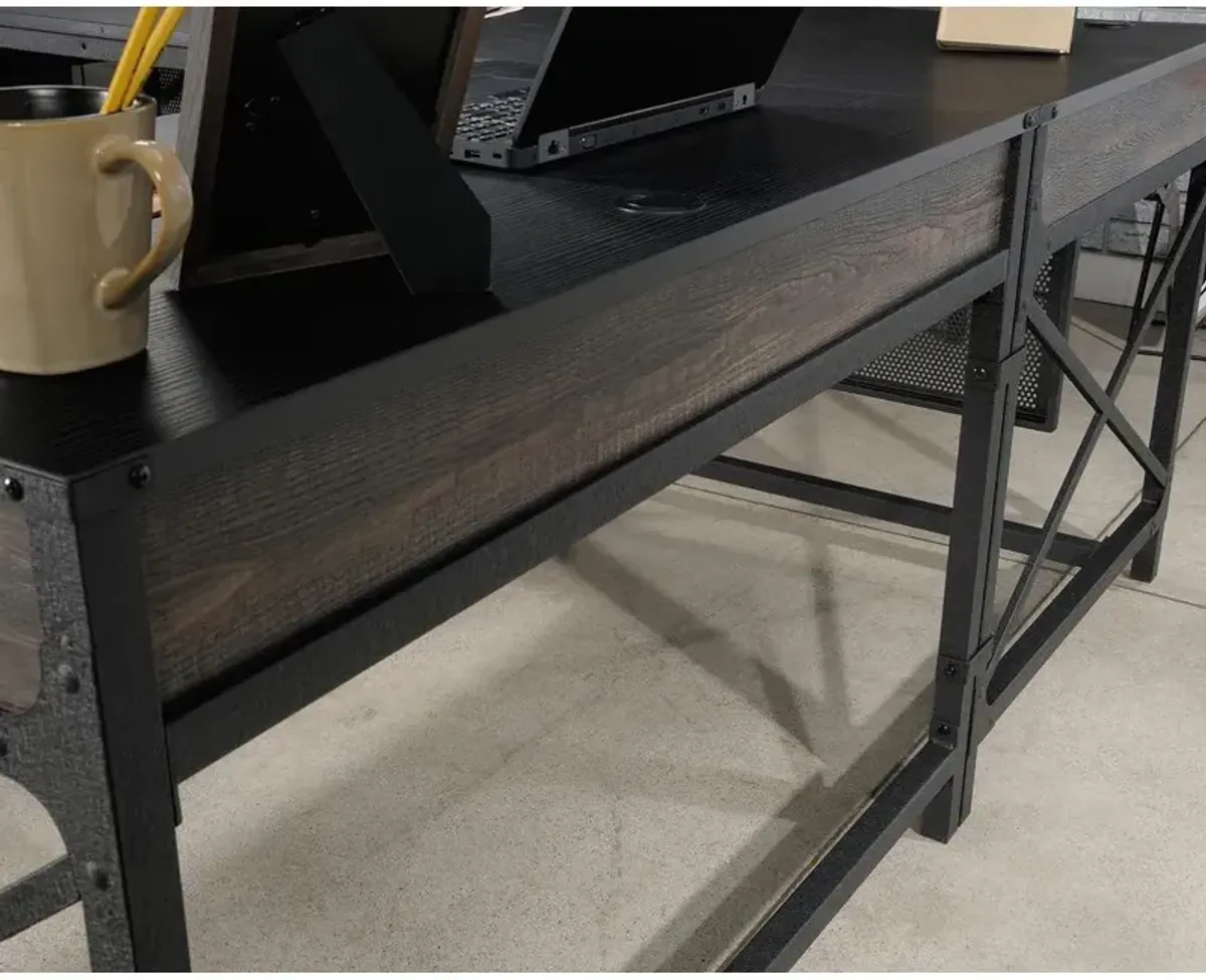 Sauder 42 Commercial Desk Return in Carbon Oak