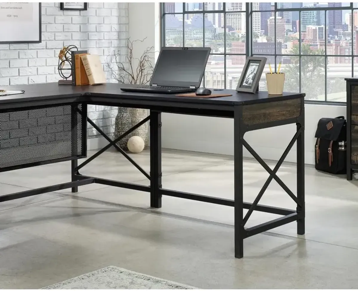 Sauder 42 Commercial Desk Return in Carbon Oak