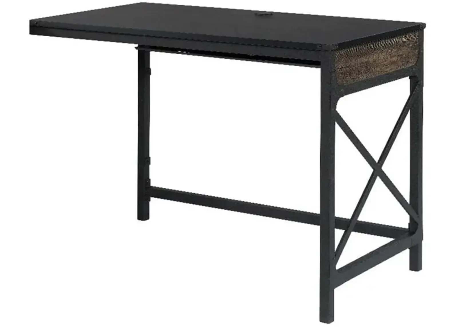 Sauder 42 Commercial Desk Return in Carbon Oak