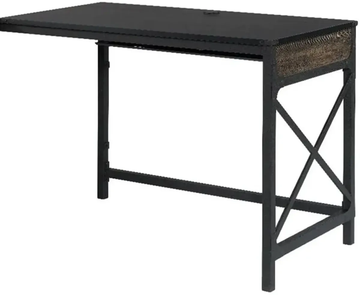 Sauder 42 Commercial Desk Return in Carbon Oak