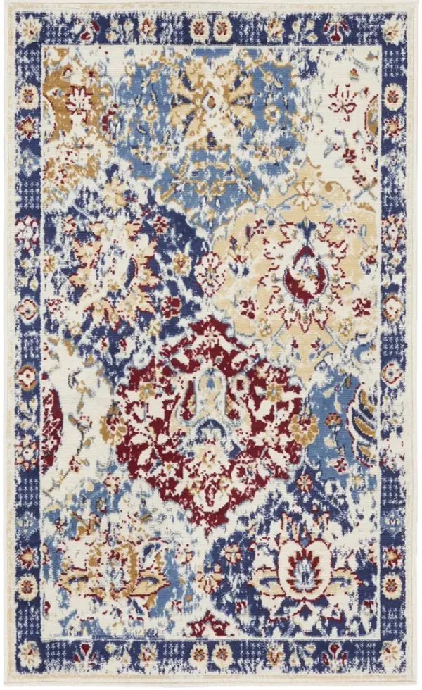 Grafix GRF31 Turquoise/Multicolor 3' x 5' Rug