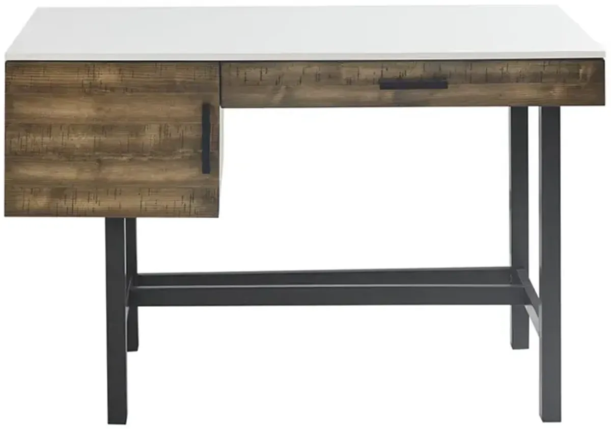 Gracie Mills Sarina Modern Simplicity Writing Desk Featuring a Drawer