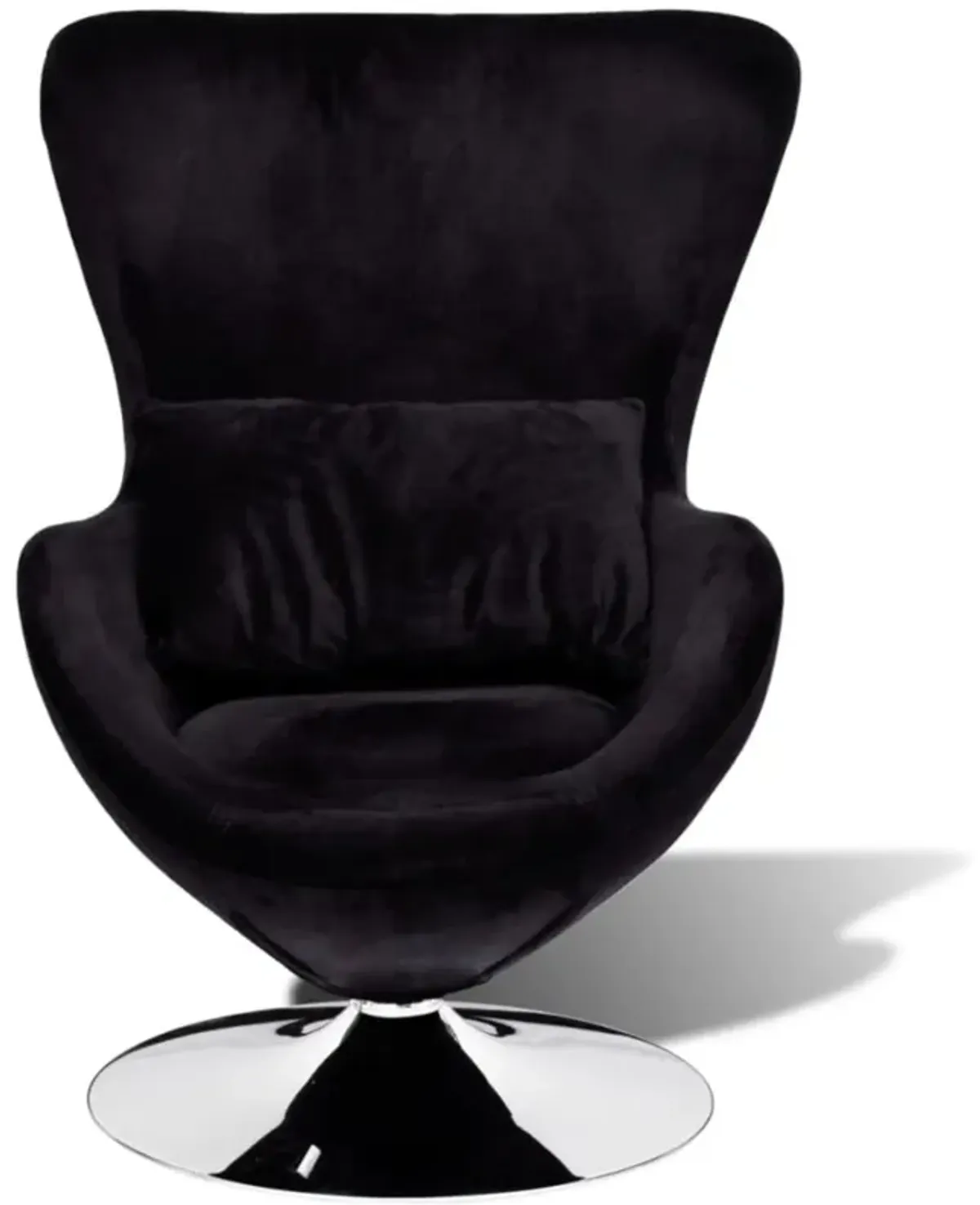 vidaXL Armchair with Egg Shape Black