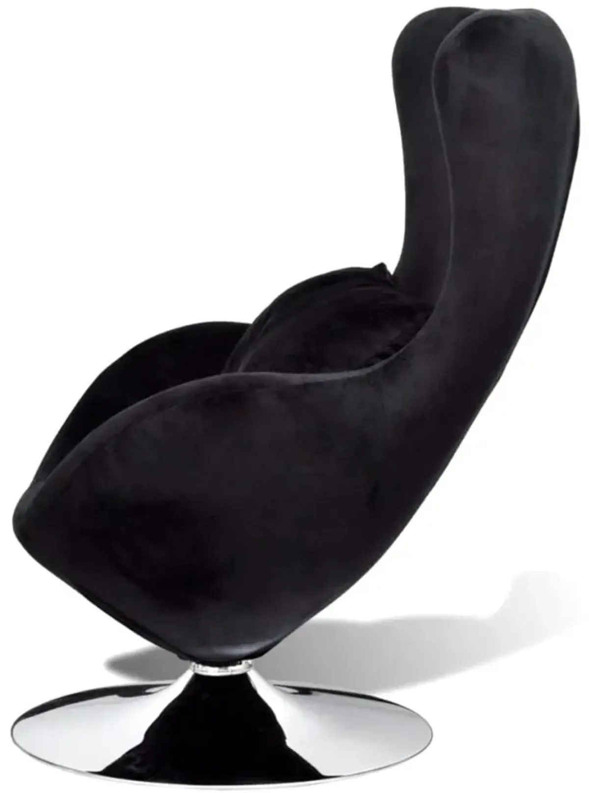 vidaXL Armchair with Egg Shape Black