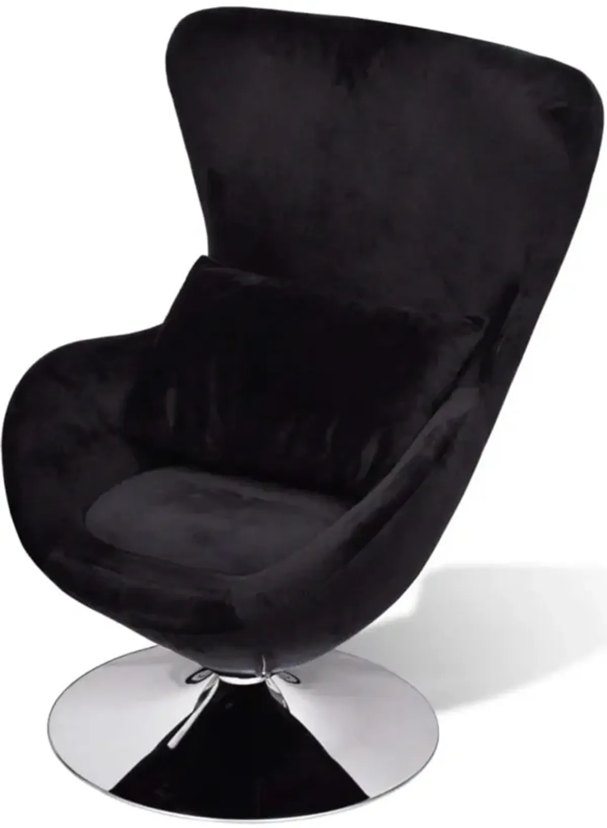 vidaXL Armchair with Egg Shape Black