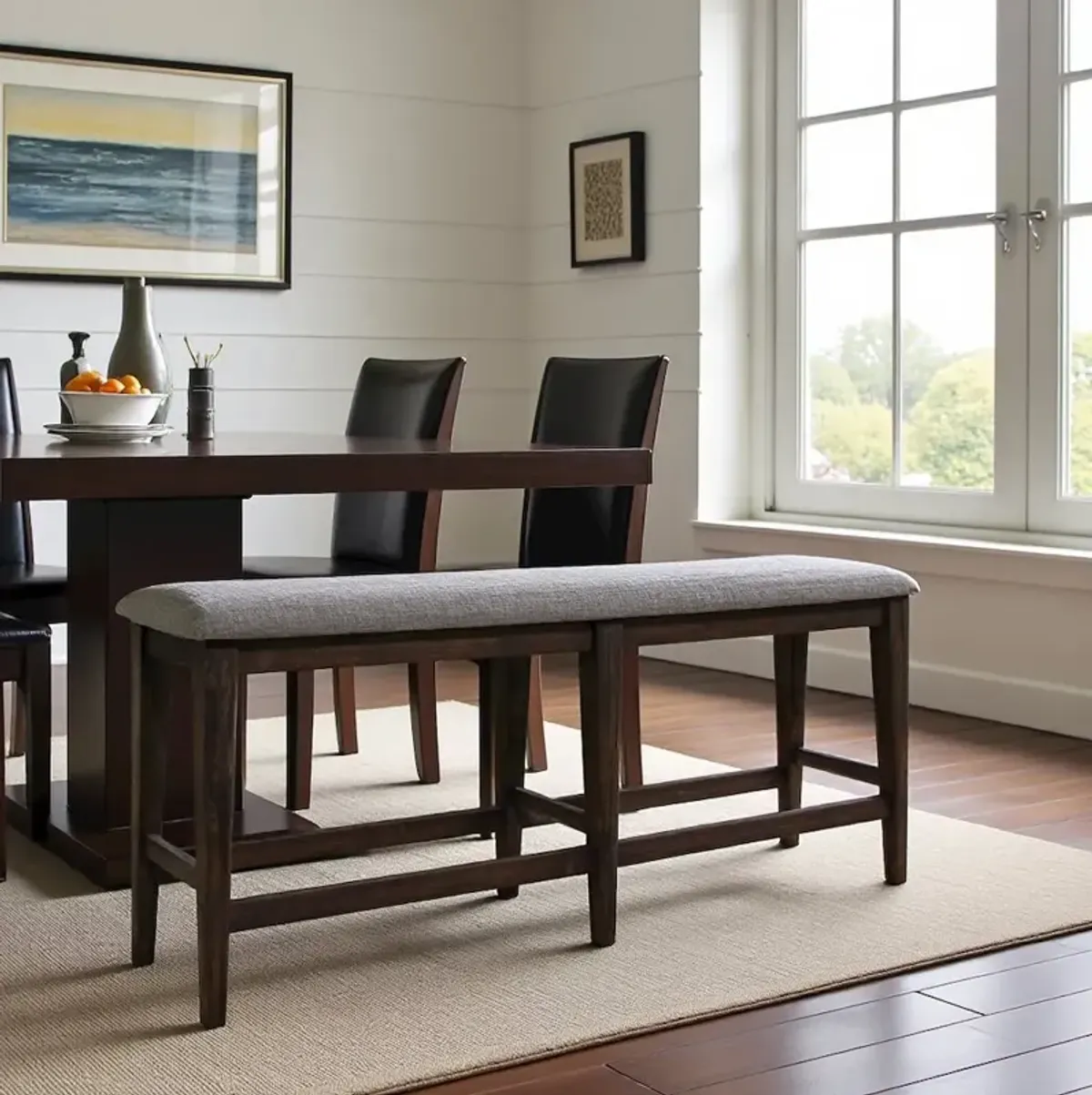 Starlight Canyon Home Brown Wooden Dining Bench – Versatile Bedroom or Entryway Bench Seat