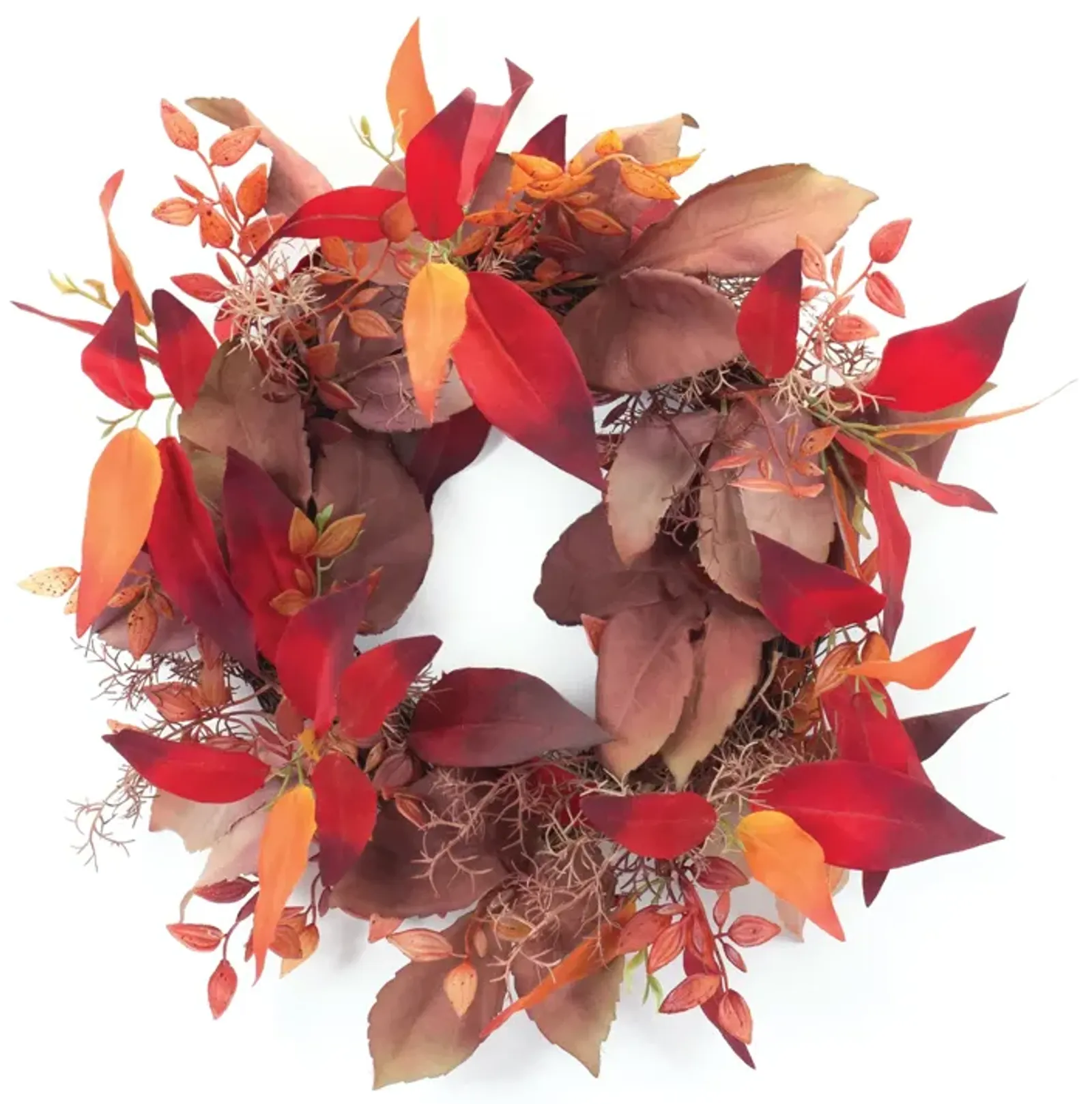 Fall Leaf Wreath Autumn Decorative Door or Wall Accent for Home Decor