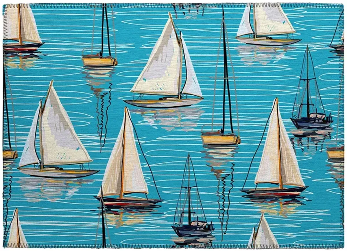 Harbor HA8 Teal 20" x 30" Rug