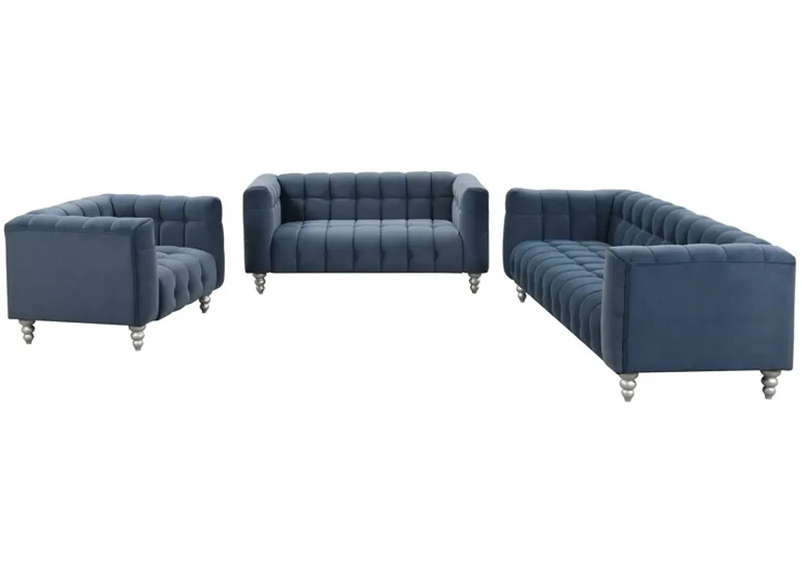 Merax 3-piece Upholstered Loveseat Sofa Set