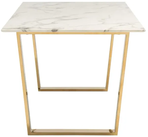 Atlas Dining Table White & Gold