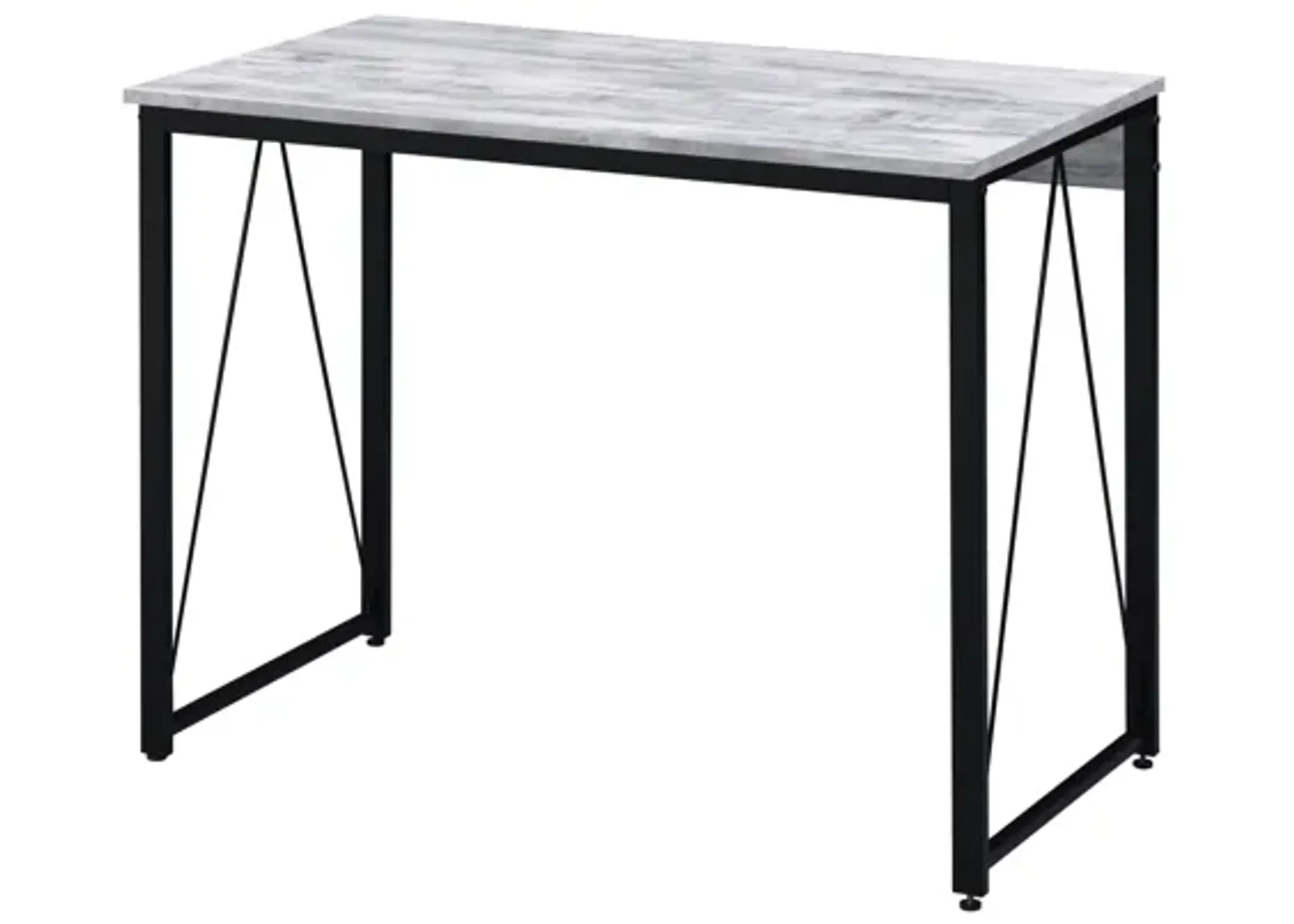 ACME Zaidin Writing Desk, Antique White & Black Finish