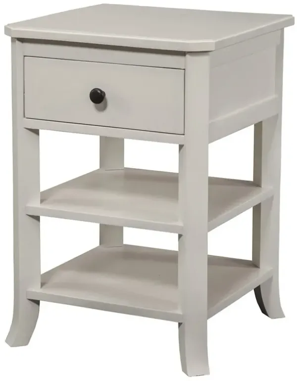 Hivvago Mahogany White One Drawer Flair Nightstand