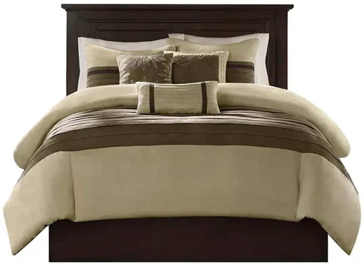 Gracie Mills Bryony 7-Piece Microsuede Comforter Set