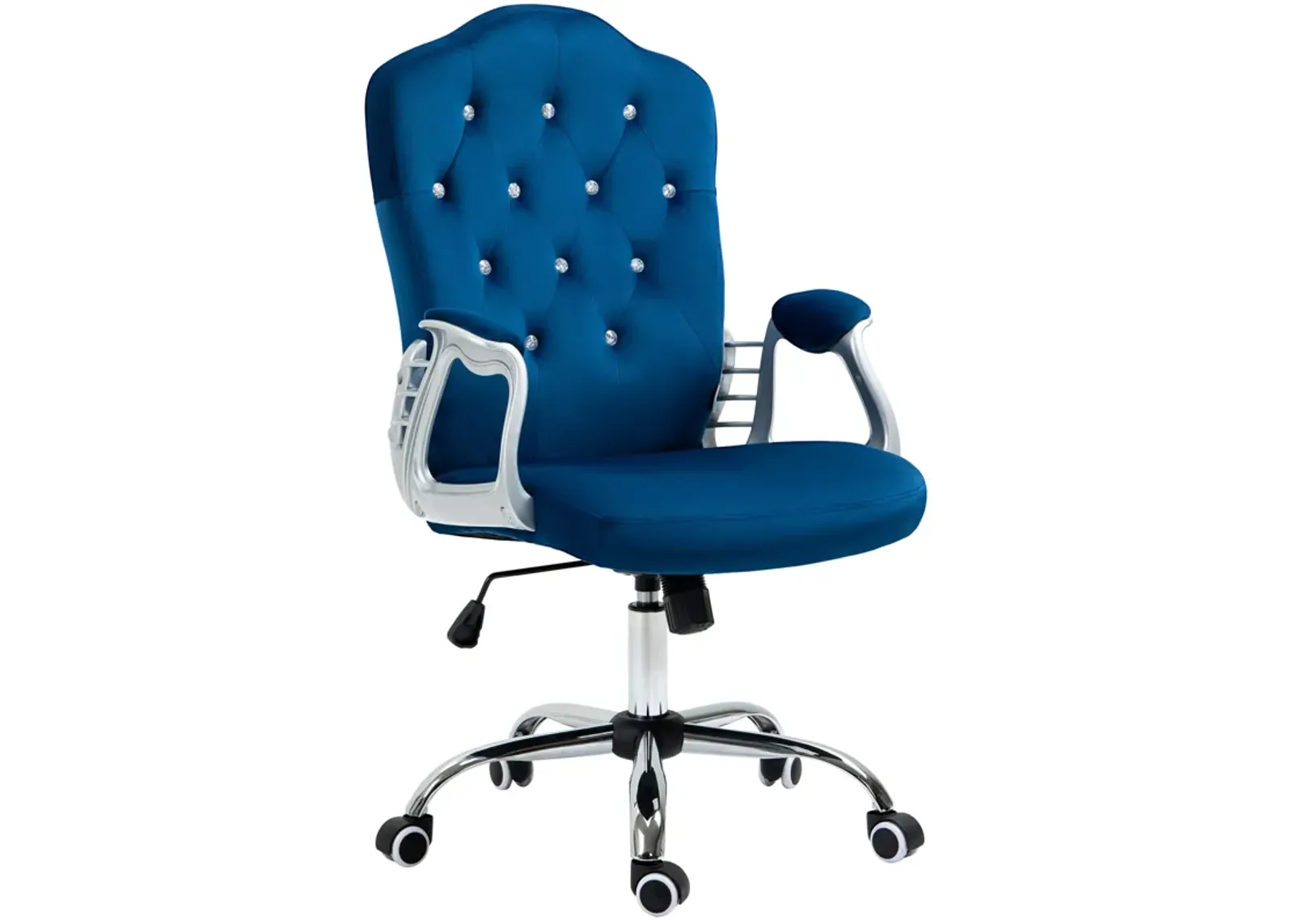 Velvet Office Chair Desk Chair with 360 Degree Swivel Wheels Adjustable Height Tilt Function