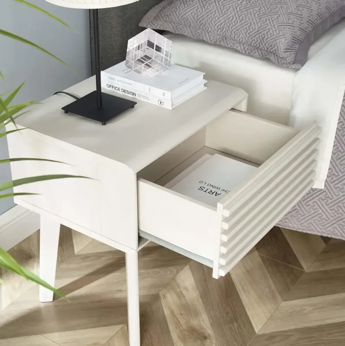 Modway Render Mid-Century Modern, End Table, White